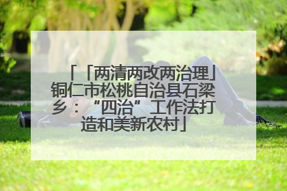 「两清两改两治理」铜仁市松桃自治县石梁乡：“四治”工作法打造和美新农村