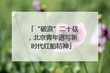 “破浪”二十载，北京青年谱写新时代红船精神