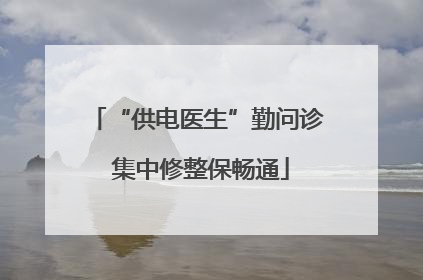 “供电医生”勤问诊 集中修整保畅通