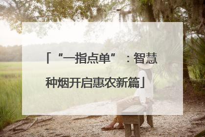 “一指点单”：智慧种烟开启惠农新篇