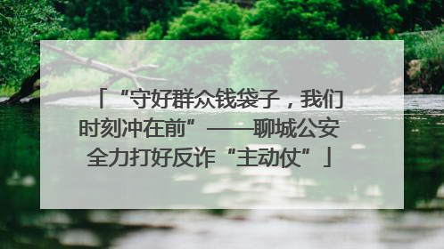 “守好群众钱袋子，我们时刻冲在前”——聊城公安全力打好反诈“主动仗”