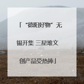 “德阳好物”无锡开集 三星堆文创产品受热捧