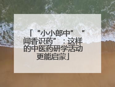“小小郎中”“闻香识药”：这样的中医药研学活动更能启蒙