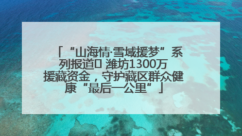 “山海情·雪域援梦”系列报道⑪ 潍坊1300万援藏资金，守护藏区群众健康“最后一公里”
