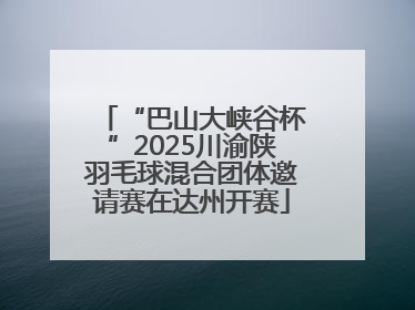 “巴山大峡谷杯”2025川渝陕羽毛球混合团体邀请赛在达州开赛