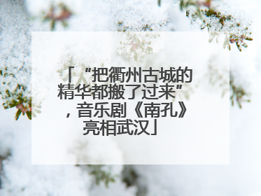 “把衢州古城的精华都搬了过来”，音乐剧《南孔》亮相武汉