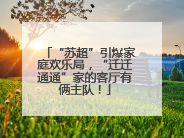 “苏超”引爆家庭欢乐局，“迁迁通通”家的客厅有俩主队！
