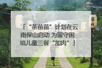 “茶苗苗”计划在云南保山启动 为留守困境儿童三餐“加肉”