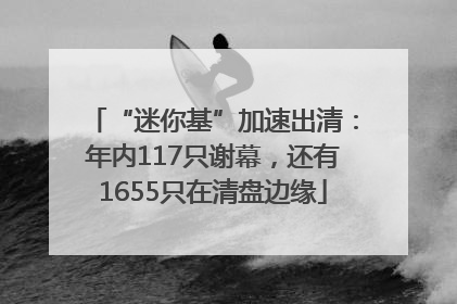 “迷你基”加速出清：年内117只谢幕，还有1655只在清盘边缘