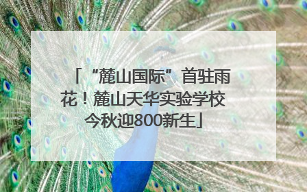 “麓山国际”首驻雨花！麓山天华实验学校今秋迎800新生