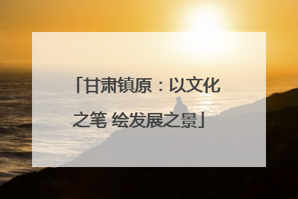 甘肃镇原：以文化之笔 绘发展之景