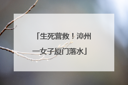 生死营救！漳州一女子厦门落水
