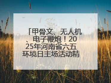 甲骨文、无人机、电子鞭炮！2025年河南省六五环境日主场活动精彩纷呈