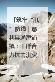 筑牢“汛”防线｜慈利县通津铺镇：干群合力抗击洪灾