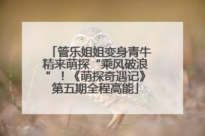 管乐姐姐变身青牛精来萌探“乘风破浪”！《萌探奇遇记》第五期全程高能