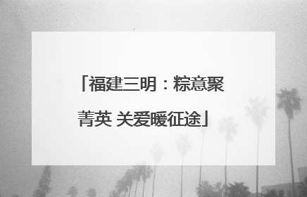福建三明：粽意聚菁英 关爱暖征途