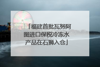 福建首批瓦努阿图进口保税冷冻水产品在石狮入仓