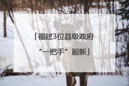 福建3位县级政府“一把手”履新