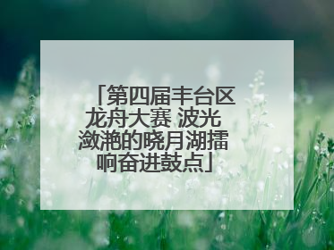 第四届丰台区龙舟大赛 波光潋滟的晓月湖擂响奋进鼓点