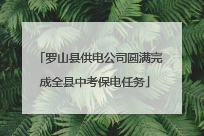 罗山县供电公司圆满完成全县中考保电任务