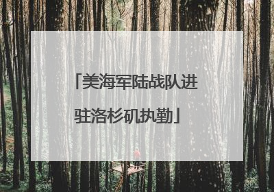 美海军陆战队进驻洛杉矶执勤