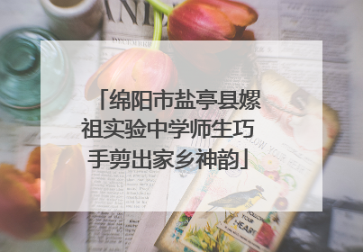 绵阳市盐亭县嫘祖实验中学师生巧手剪出家乡神韵