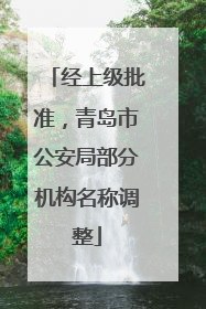 经上级批准，青岛市公安局部分机构名称调整