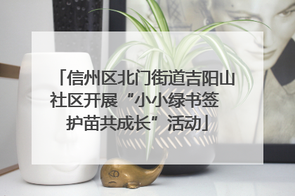 信州区北门街道吉阳山社区开展“小小绿书签 护苗共成长”活动