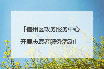 信州区政务服务中心开展志愿者服务活动
