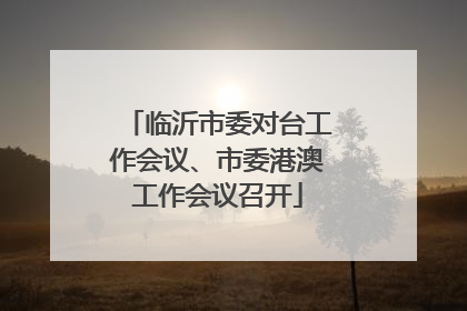 临沂市委对台工作会议、市委港澳工作会议召开