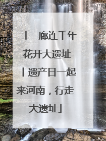 一廊连千年 花开大遗址丨遗产日一起来河南，行走大遗址