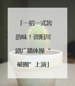 一招一式皆韵味！资阳川剧广播体操“破圈”上演