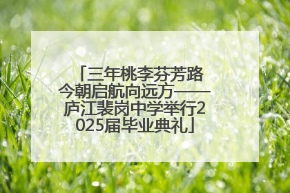三年桃李芬芳路 今朝启航向远方——庐江裴岗中学举行2025届毕业典礼