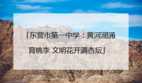 东营市第一中学：黄河潮涌育桃李 文明花开满杏坛