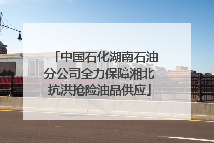 中国石化湖南石油分公司全力保障湘北抗洪抢险油品供应