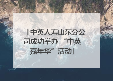 中英人寿山东分公司成功举办 “中英嘉年华”活动