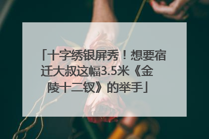十字绣银屏秀！想要宿迁大叔这幅3.5米《金陵十二钗》的举手
