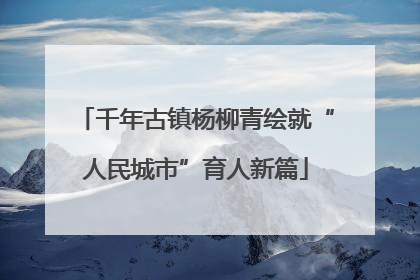千年古镇杨柳青绘就“人民城市”育人新篇