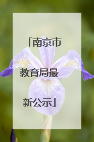 南京市教育局最新公示