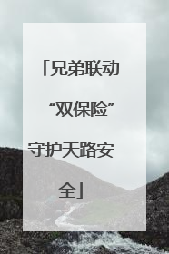 兄弟联动“双保险”守护天路安全