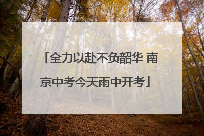 全力以赴不负韶华 南京中考今天雨中开考