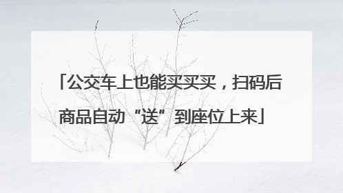 公交车上也能买买买，扫码后商品自动“送”到座位上来