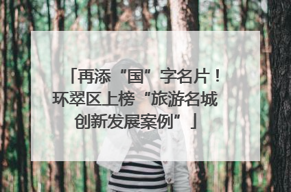 再添“国”字名片！环翠区上榜“旅游名城创新发展案例”