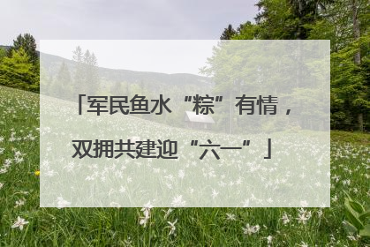 军民鱼水“粽”有情，双拥共建迎“六一”
