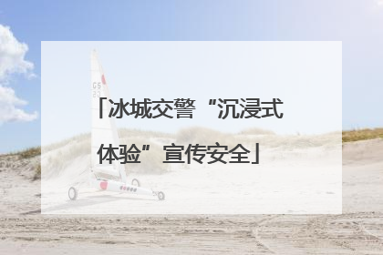 冰城交警“沉浸式体验”宣传安全