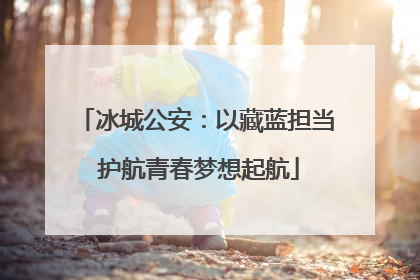 冰城公安：以藏蓝担当 护航青春梦想起航