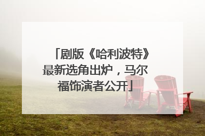 剧版《哈利波特》最新选角出炉，马尔福饰演者公开