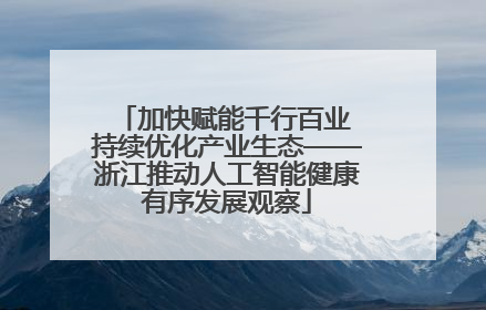 加快赋能千行百业 持续优化产业生态——浙江推动人工智能健康有序发展观察