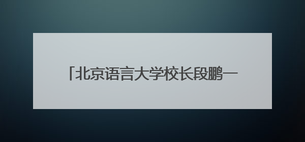 北京语言大学校长段鹏一行与厄瓜多尔共和国总统丹尼尔·诺沃亚阁下座谈