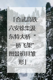 合武高铁六安徐集汲东特大桥“一桥飞架”图景初具雏形